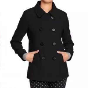 OLD NAVY Women’s Pea Wool Coat Black XS Small